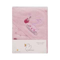 BABY WRAPPING SHEET HOODED 76X76CM L-PURPLE IR-25 BK-103 Default Title - MamasJan KidsWear