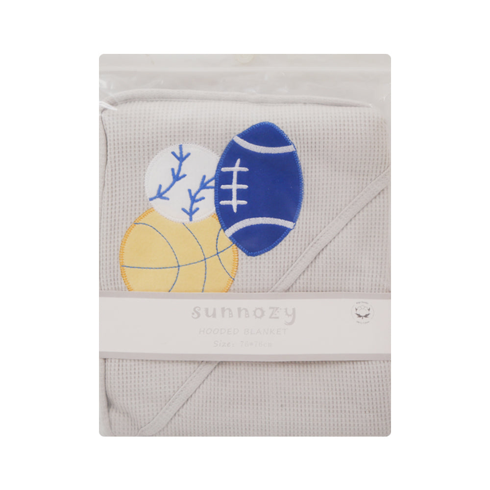 BABY WRAPPING SHEET HOODED GREY IR-25 BL-65-B Default Title - MamasJan KidsWear