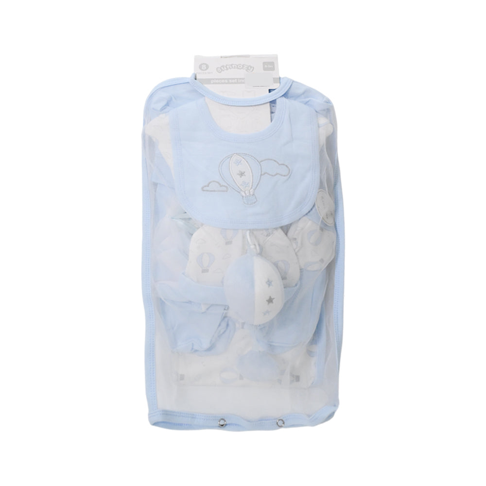 BABY 8PC GIFT SET HANGER BLUE IR-25 0-3M S-9318 Default Title - MamasJan KidsWear