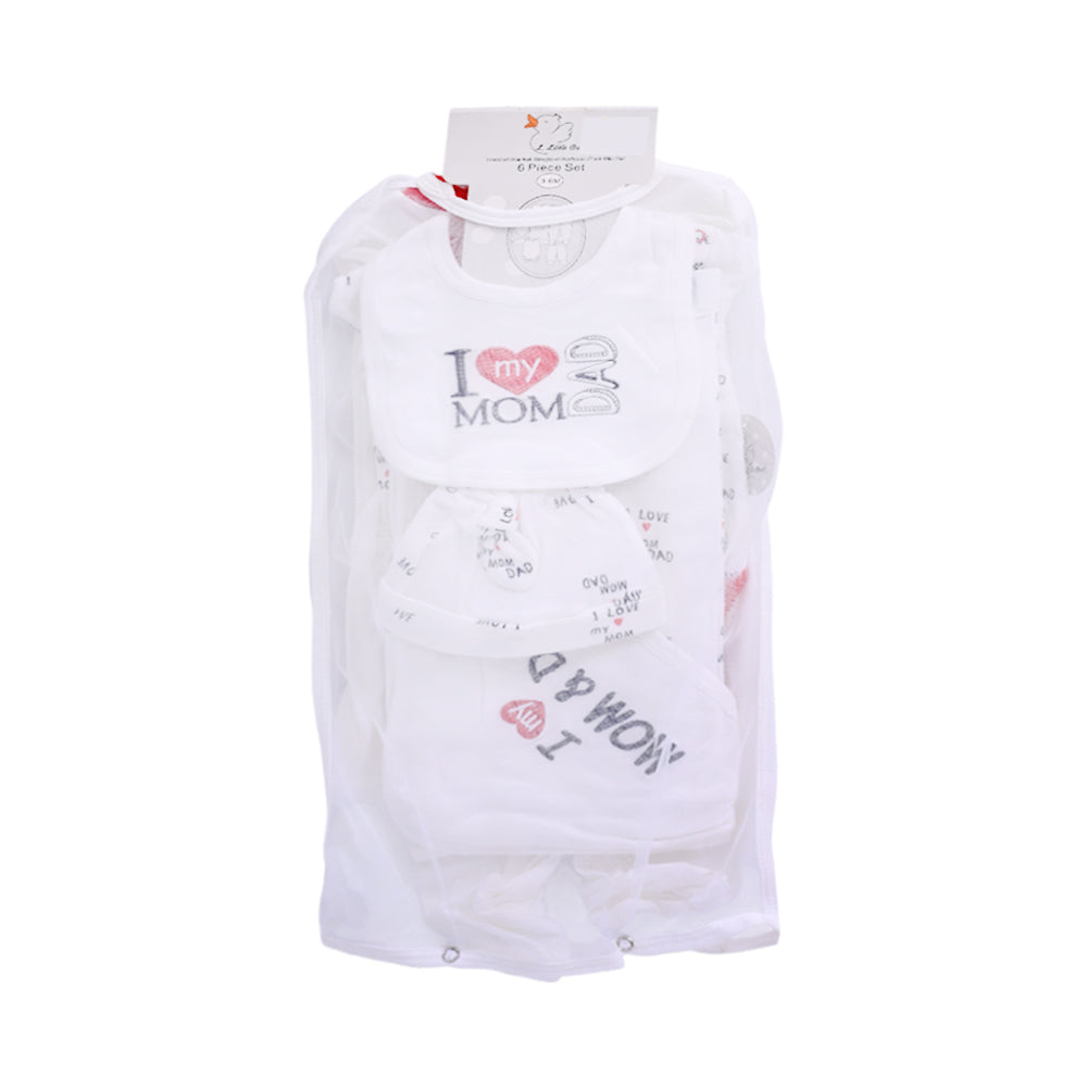BABY 6PC GIFT SET HANGER WHITE IR-25 3-6M S-6308 Default Title - MamasJan KidsWear
