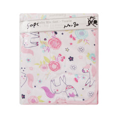 BABY COTTON WRAPPING SHEET 76X90CM PINK IR-25 BL-67-D Default Title - MamasJan KidsWear