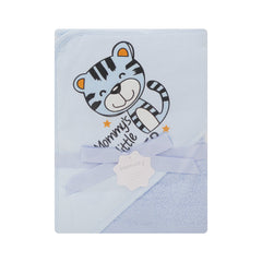 BABY BATH TOWEL HOODED L-BLUE IR-25 044-B Default Title - MamasJan KidsWear