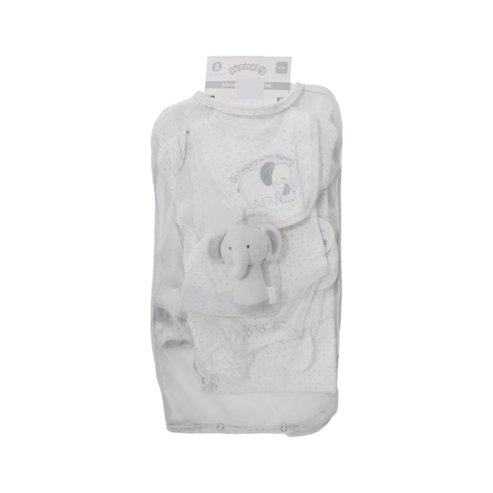 BABY 8PC GIFT SET HANGER WHITE IR-25 0-3M S.9309 Default Title - MamasJan KidsWear