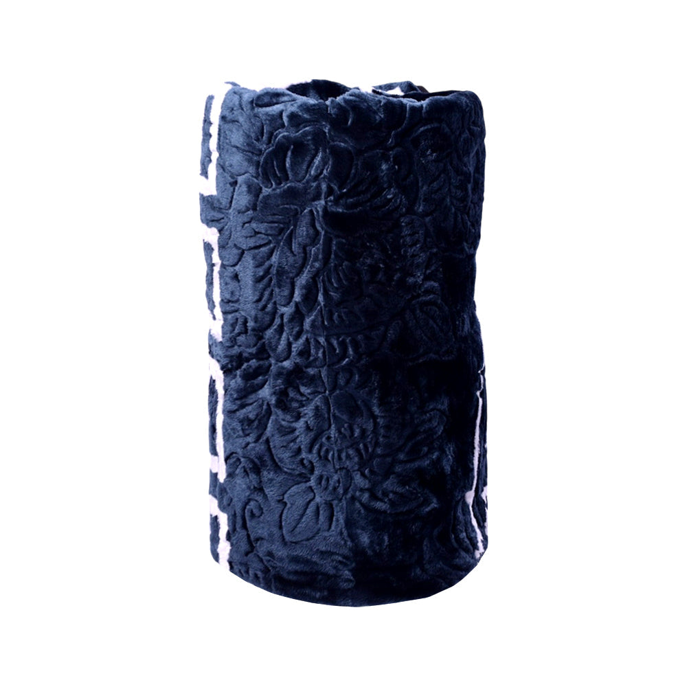 BLANKET IMBOSSED PRINTED IR 1 PLY BLACK 200X240 Default Title - MamasJan Household