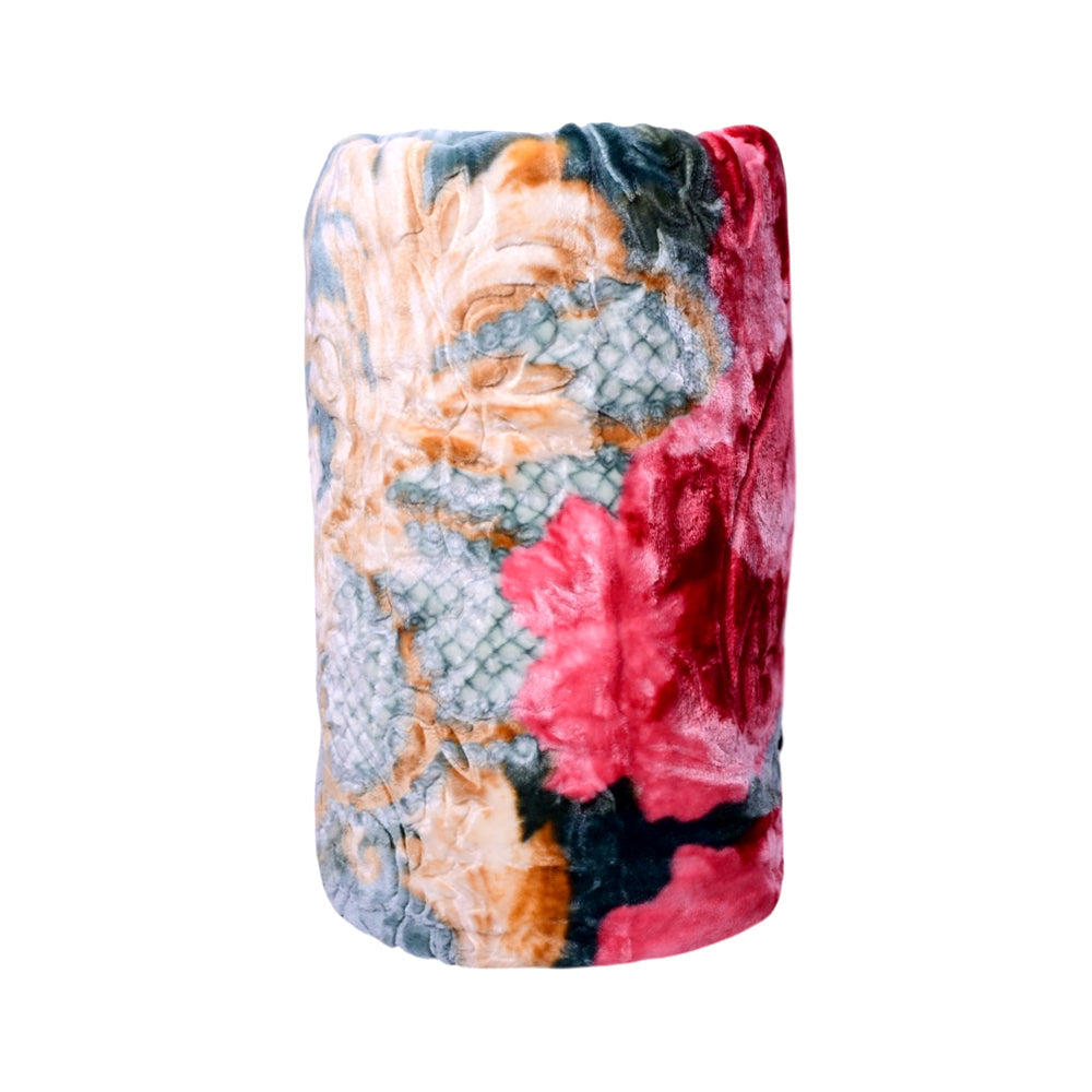 BLANKET IMBOSSED PRINTED IR 2 PLY GREEN 200X240 Default Title - MamasJan Household