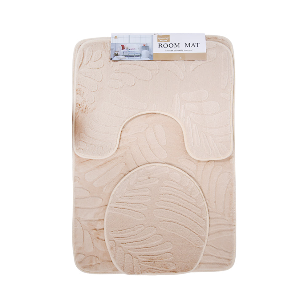 BATH MAT 3PC SET 60X90 IR HG-15 Default Title - MamasJan Household