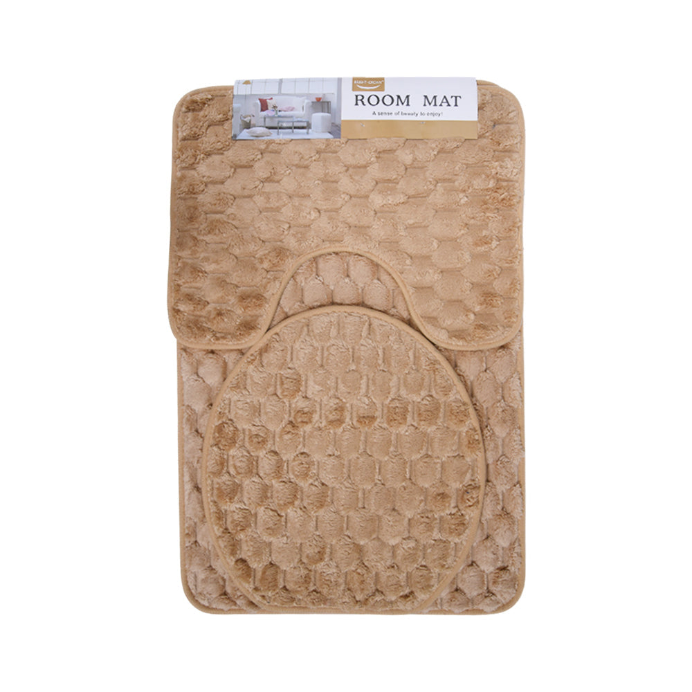 BATH MAT 3PC SET 50X80 IR HG-18 Default Title - MamasJan Household