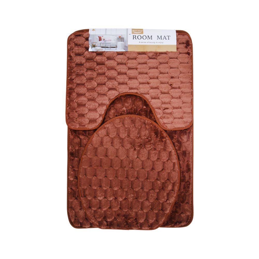BATH MAT 3PC SET 50X80 IR HG-19 Default Title - MamasJan Household