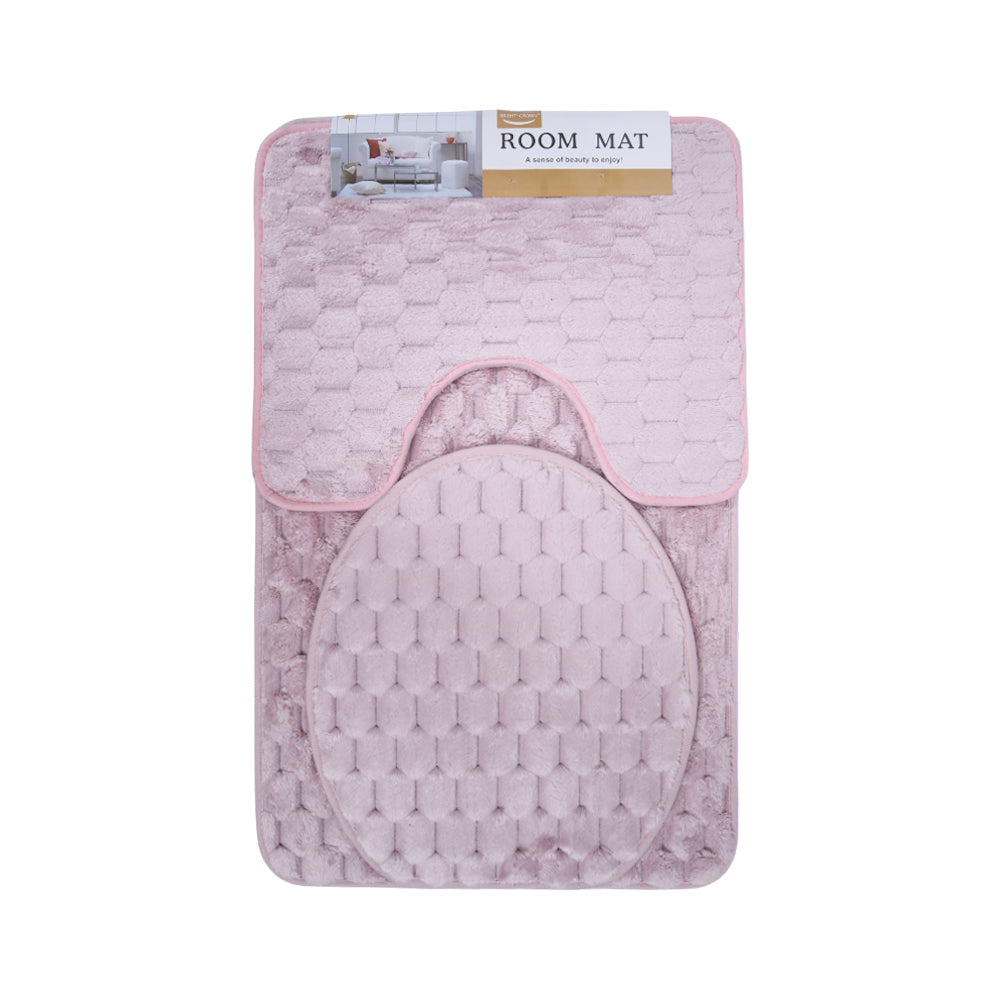BATH MAT 3PC SET 50X80 IR HG-20 Default Title - MamasJan Household