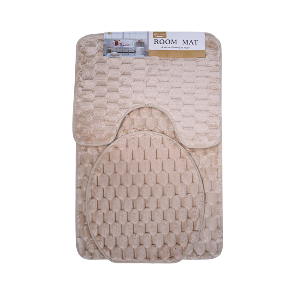 BATH MAT 3PC SET 50X80 IR HG-21 Default Title - MamasJan Household