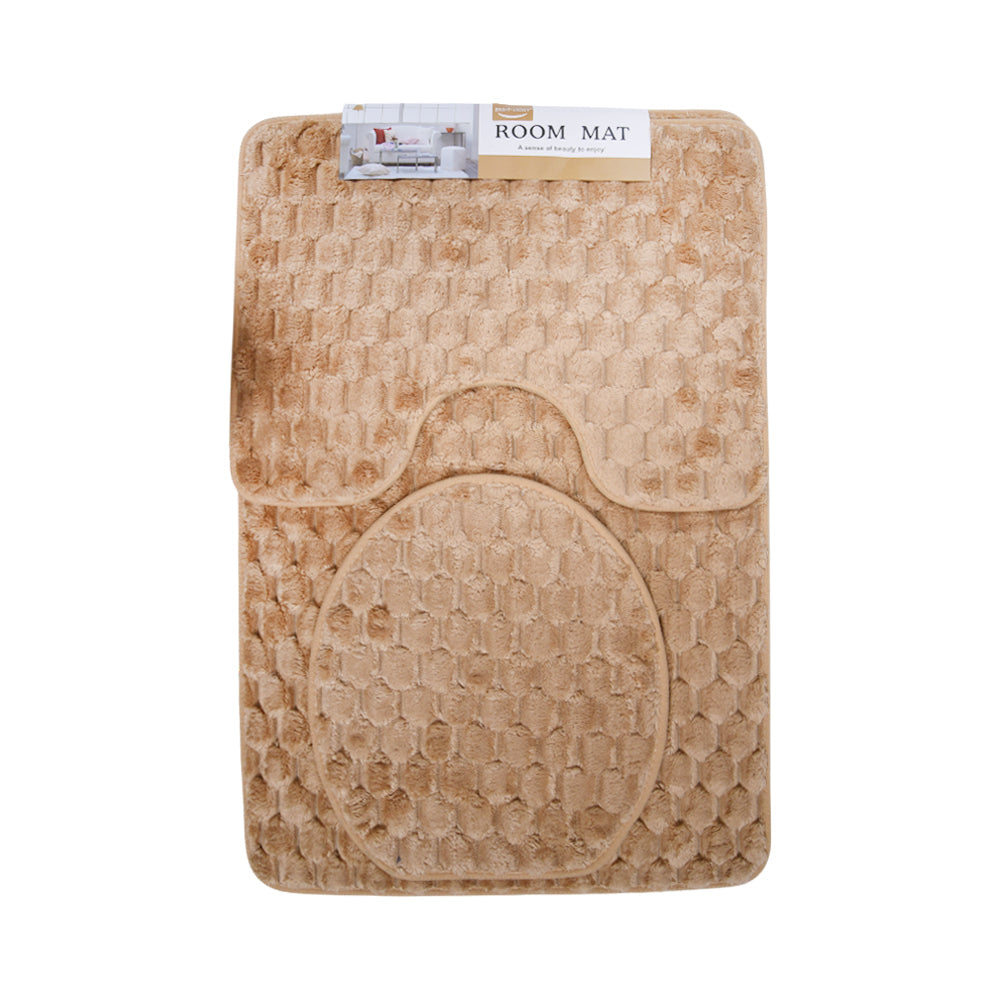 BATH MAT 3PC SET 60X90 IR HG-24 Default Title - MamasJan Household
