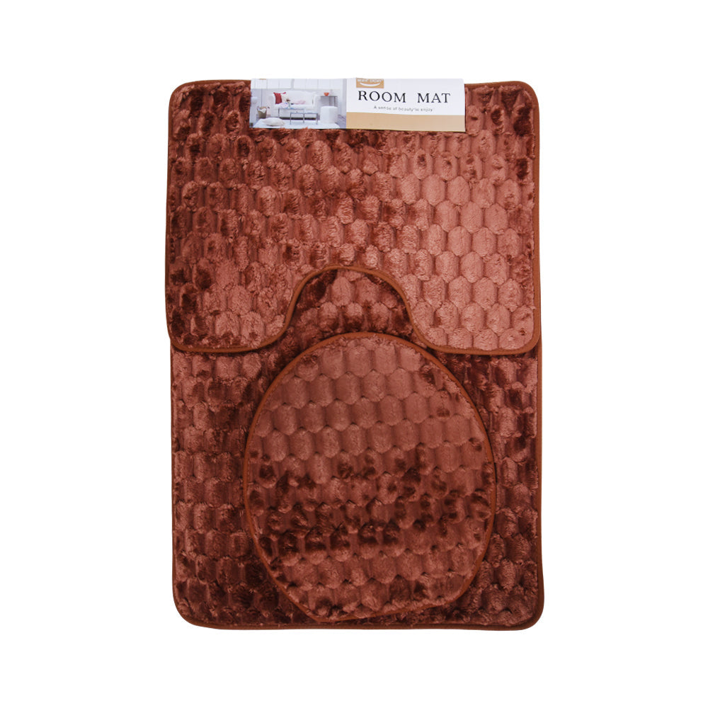 BATH MAT 3PC SET 60X90 IR HG-25 Default Title - MamasJan Household