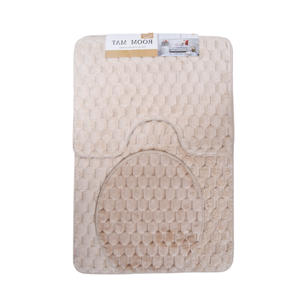 BATH MAT 3PC SET 60X90 IR HG-27 Default Title - MamasJan Household