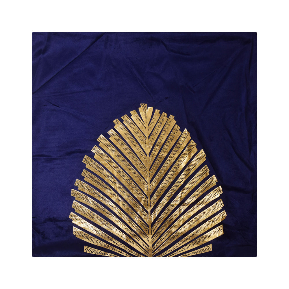 CUSHION COVER FOIL PRINT NAVY IC 25-26 Default Title - MamasJan Household