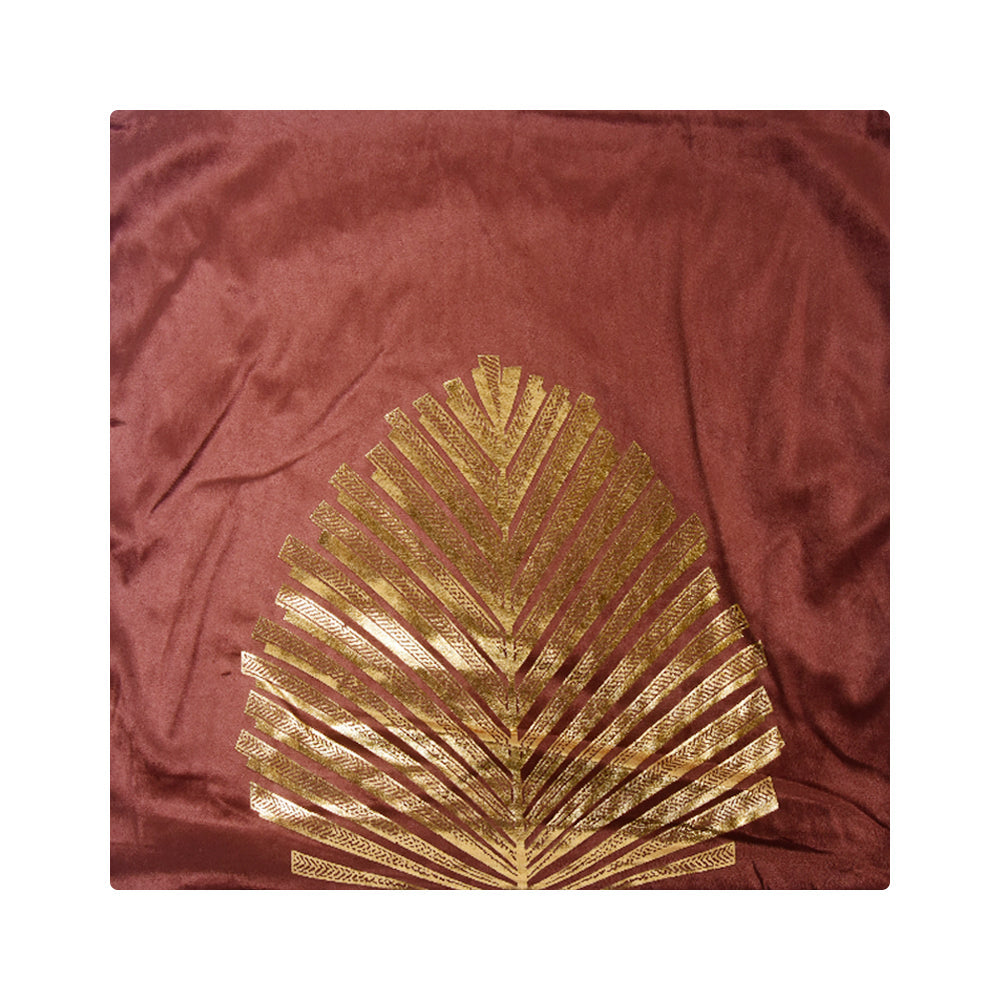 CUSHION COVER FOIL PRINT BROWN IC 25-26 Default Title - MamasJan Household