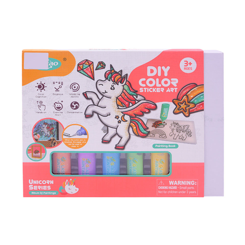 708-29 UNICORN PAINTING STICKER ART Default Title - MamasJan Toys