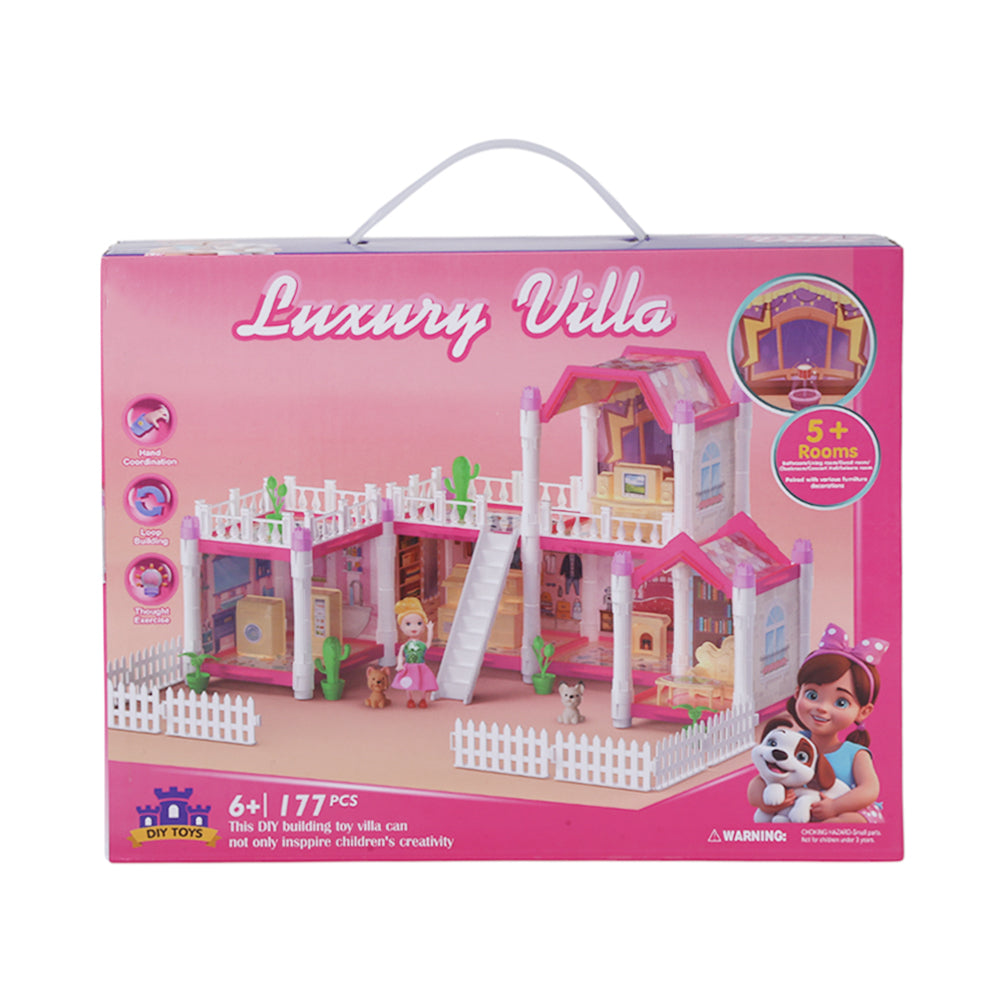 1239-3 LUXURY VILLA DOLL HOUSE A.I Default Title - MamasJan Toys