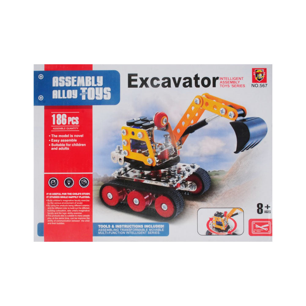 567B DIY METAL CRANE BLOCKS 186PCS A.I Default Title - MamasJan Toys