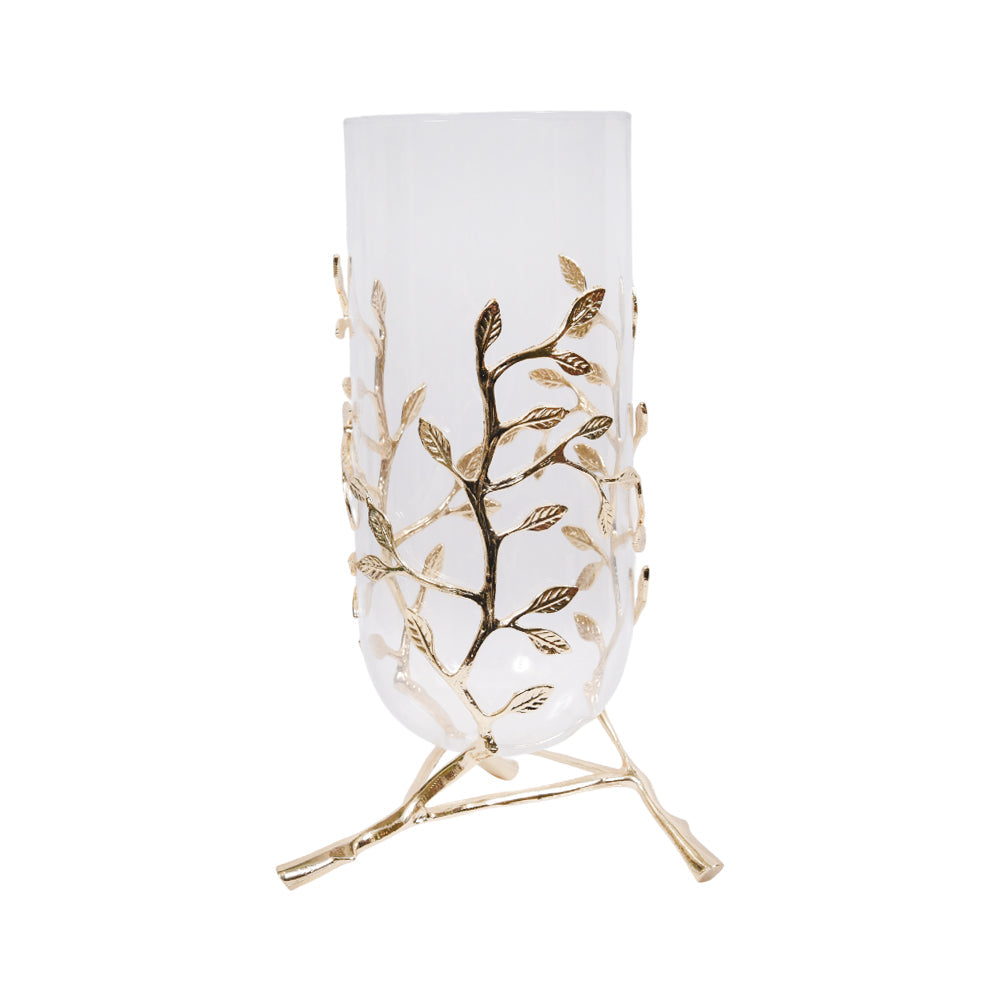 VASE GOLDEN STAND 6287 L Default Title - MamasJan Décor