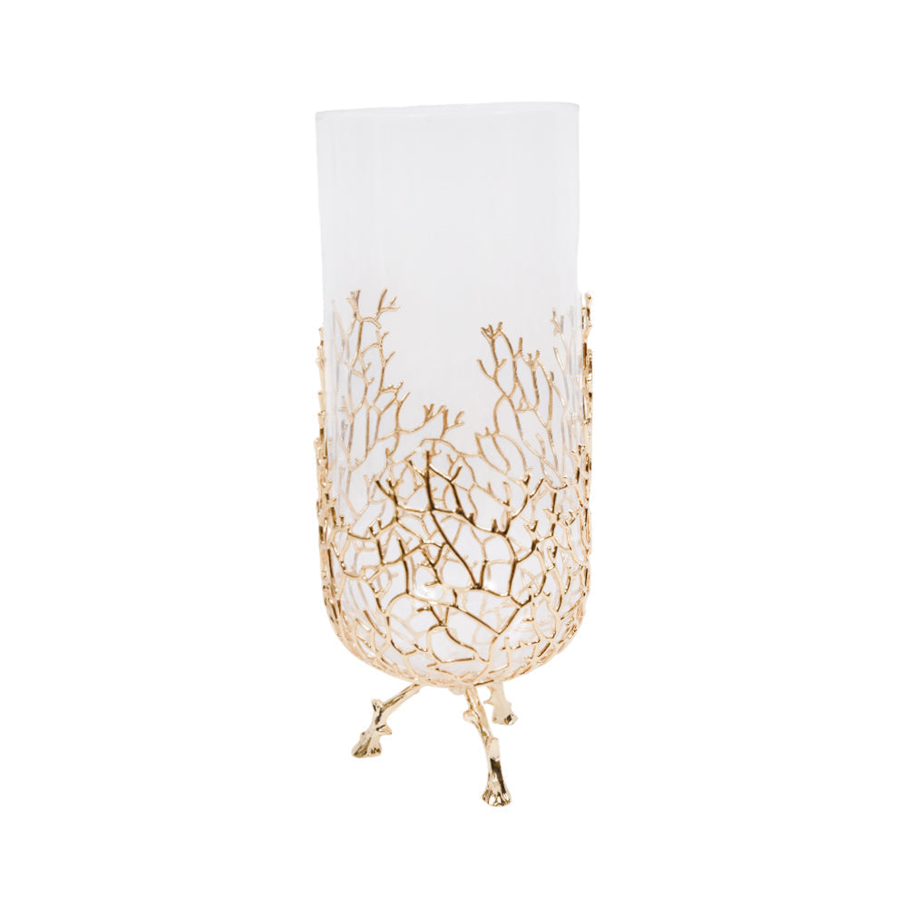 VASE GOLDEN STAND 6288 L Default Title - MamasJan Décor
