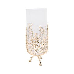 VASE GOLDEN STAND 6288 L Default Title - MamasJan Décor
