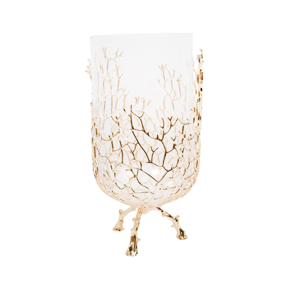 VASE GOLDEN STAND 6288 S Default Title - MamasJan Décor