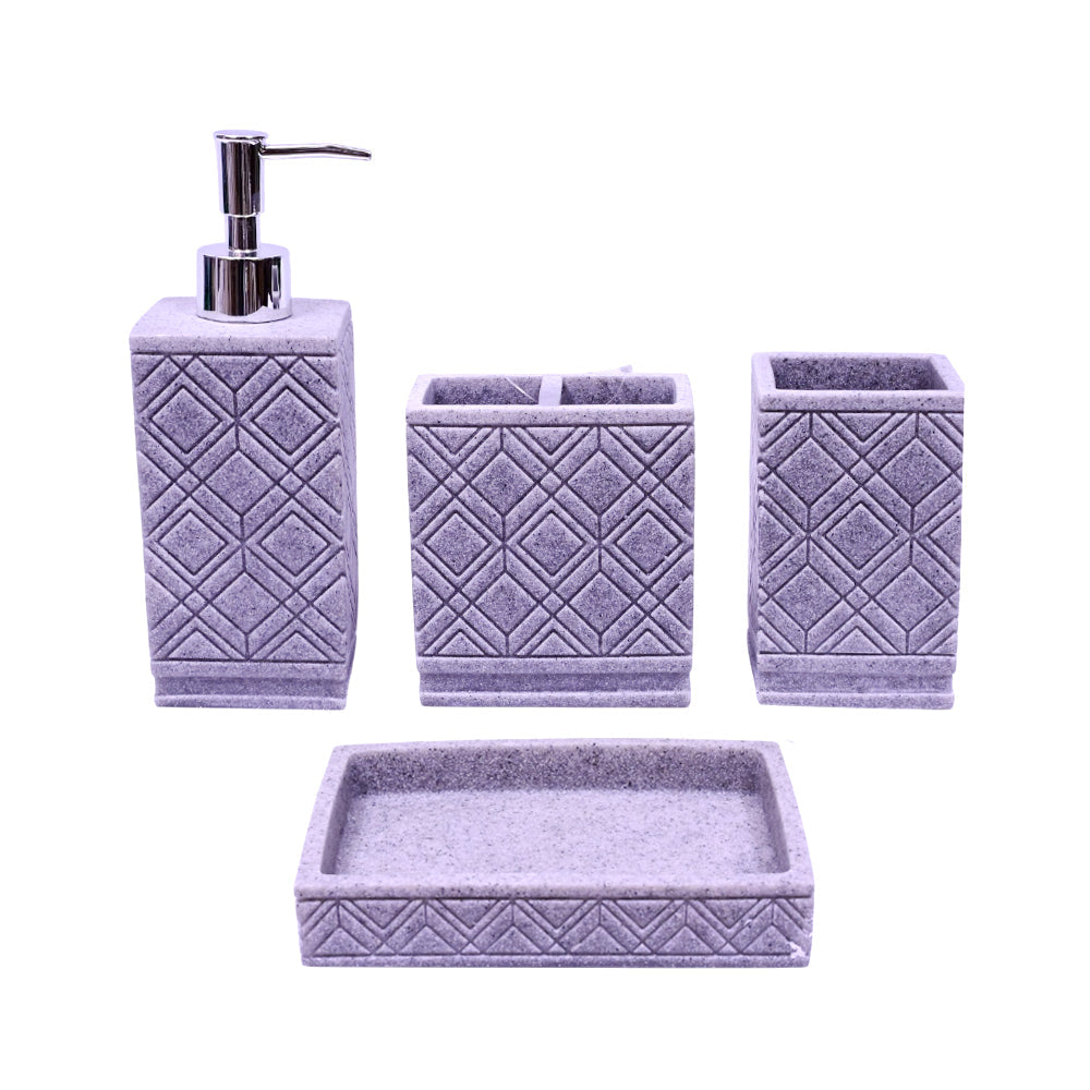 BATH ROOM SET 4PCS SMS-984 Default Title - MamasJan Decoration