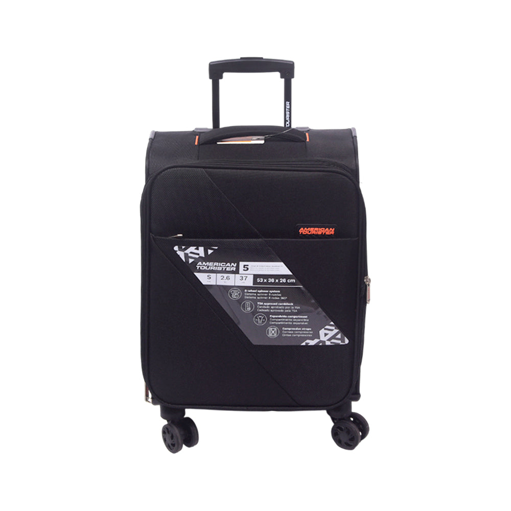 AMERICAN TOURISTER TROLLY CASE SUN BREAK BLACK 20INCH Default Title - MamasJan Luggage