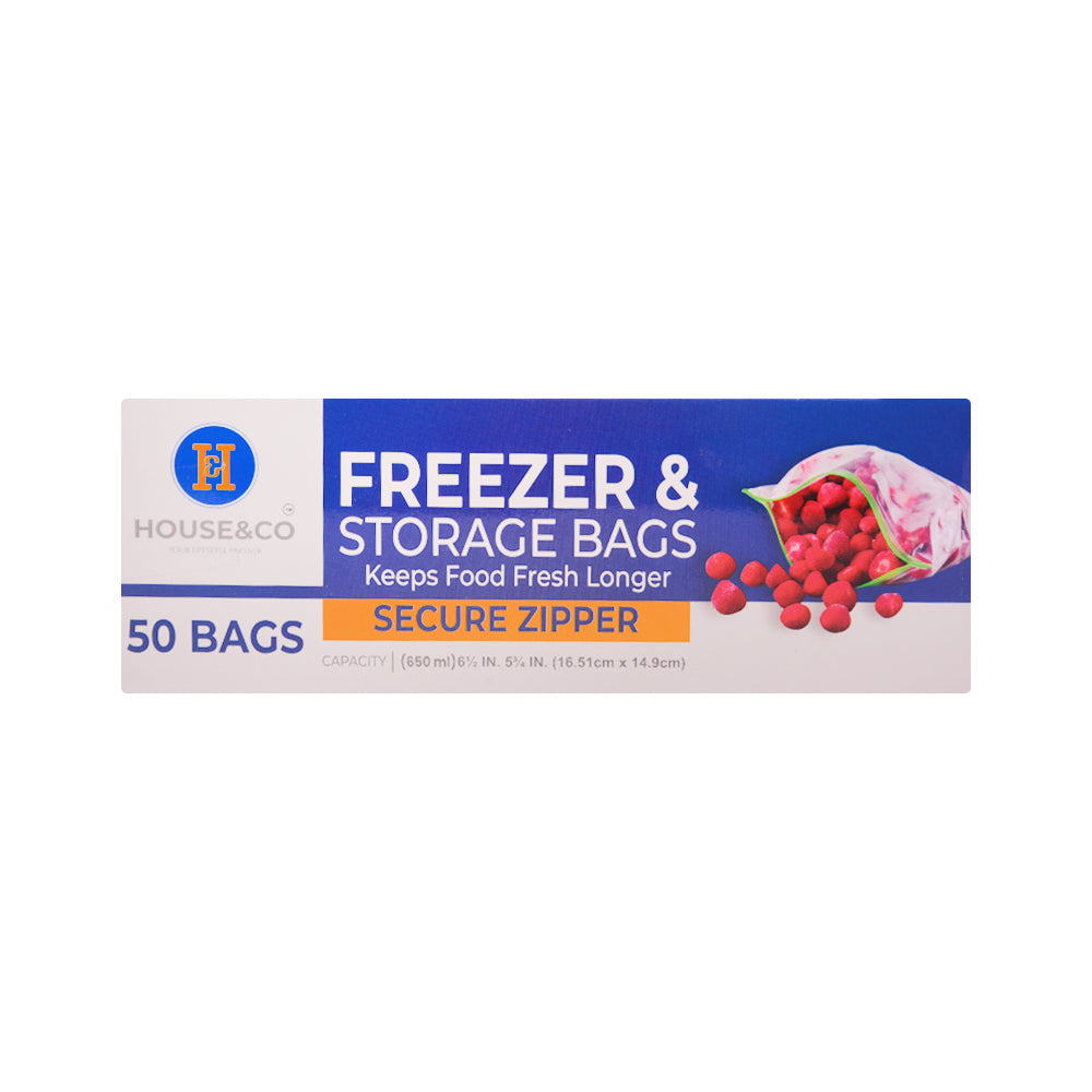 House & Co FREEZER & STORAGE BAG 650 ML 50 PCS Default Title - MamasJan Grocery Nonfood