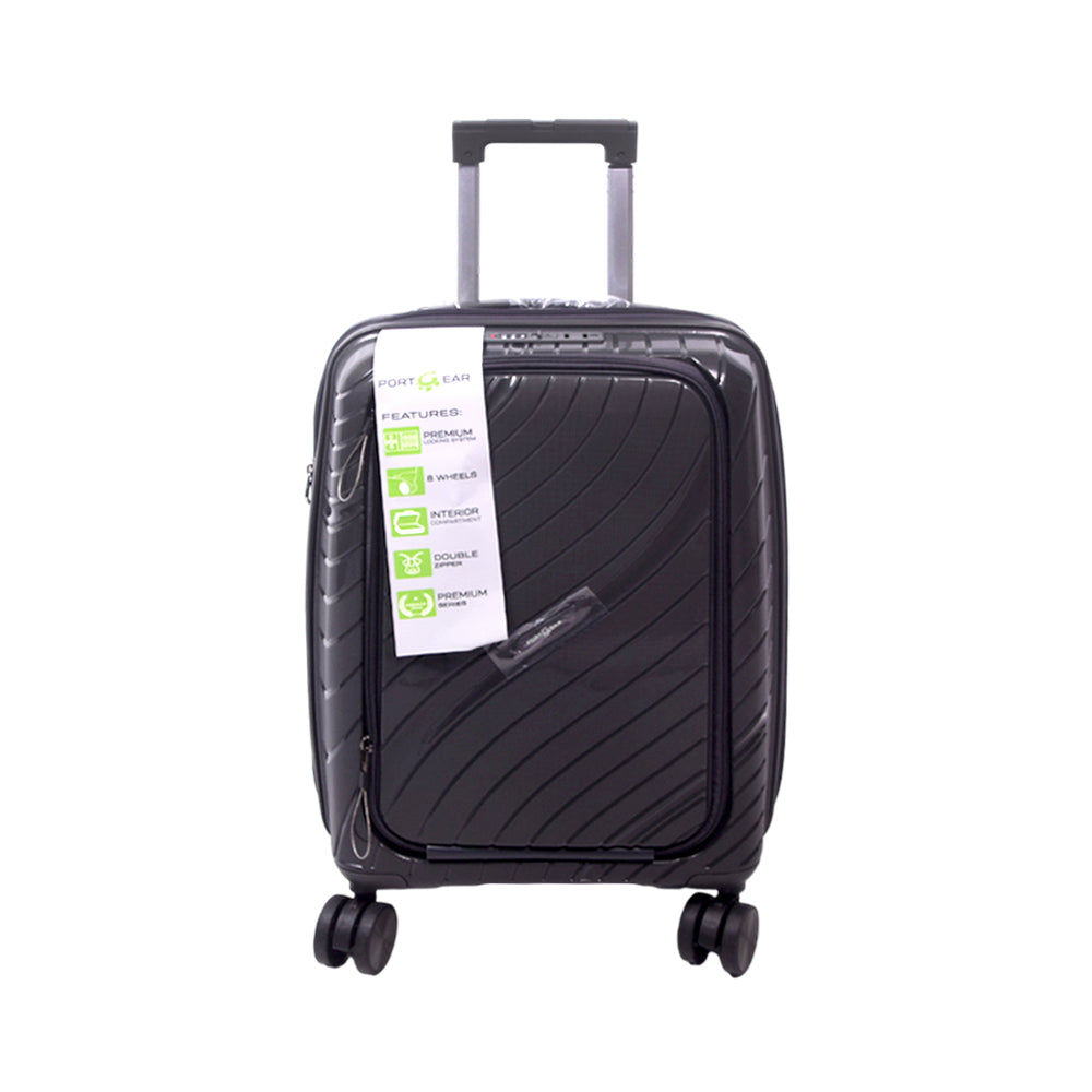 PORT GEAR TROLLEY CASE 20INCH GREY PP05 Default Title - MamasJan Luggage