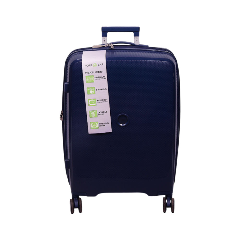 PORT GEAR TROLLEY CASE 24INCH NAVY BELMONTE 4 Default Title - MamasJan Luggage