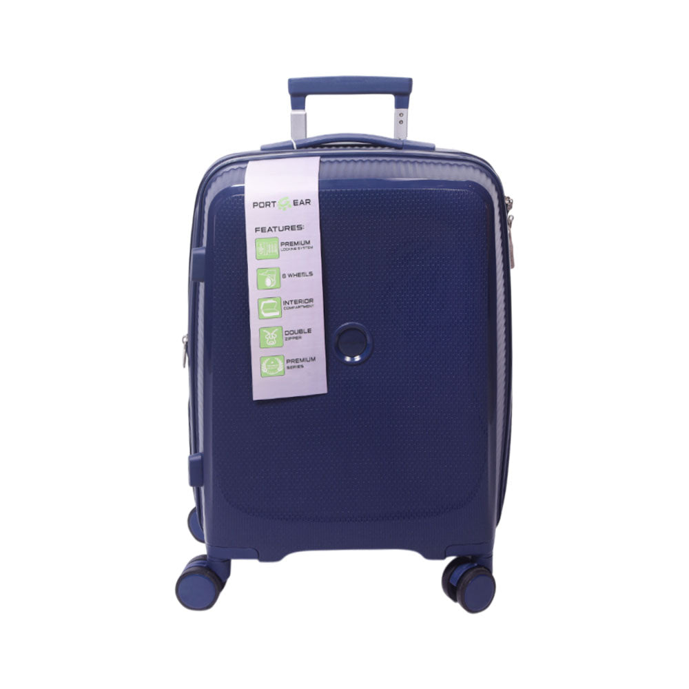 PORT GEAR TROLLEY CASE 20INCH NAVY BELMONTE 4 Default Title - MamasJan Luggage