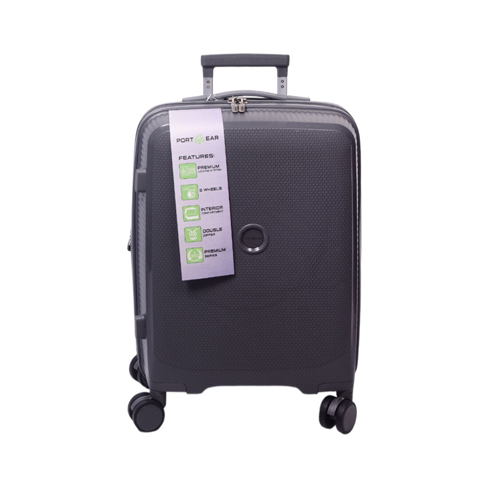 PORT GEAR TROLLEY CASE 20INCH GREY BELMONTE 4 Default Title - MamasJan Luggage