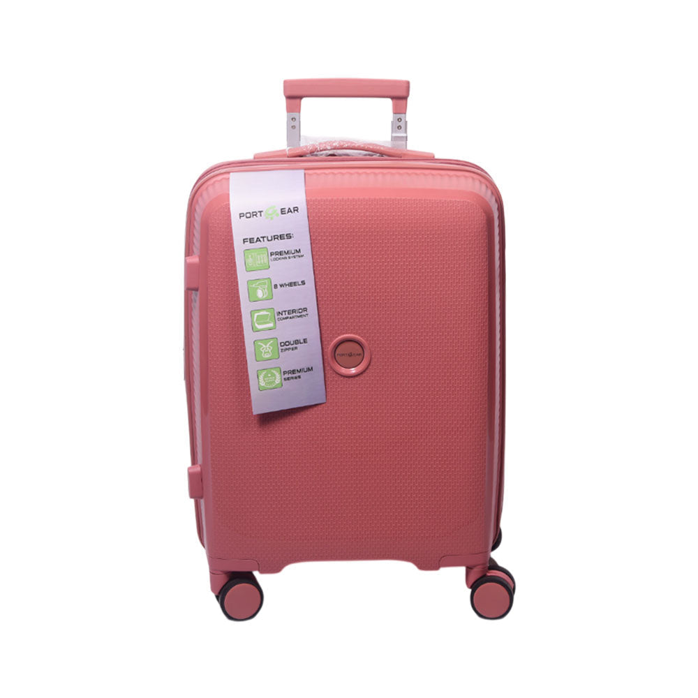 PORT GEAR TROLLEY CASE 20INCH ROSE GOLD BELMONTE 4 Default Title - MamasJan Luggage