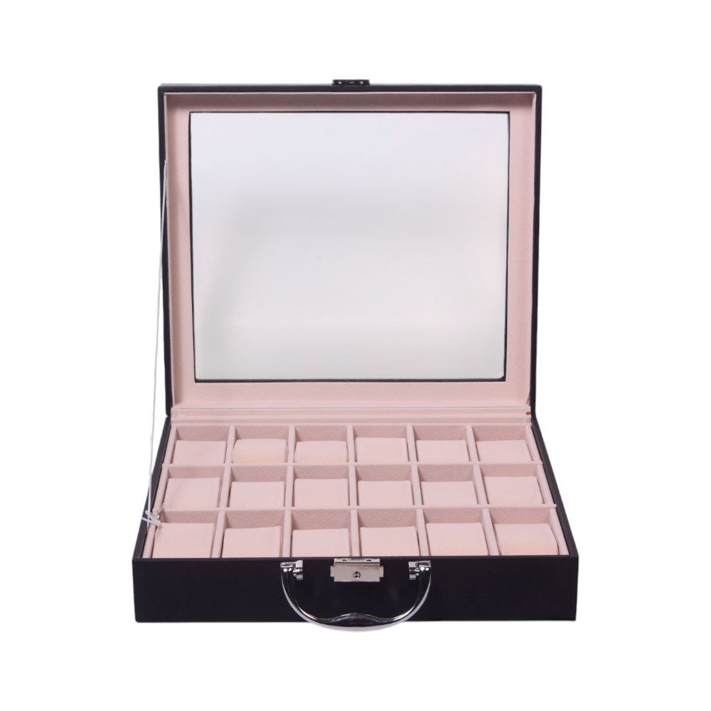 WATCH BOX CROCOLEATHER DISPLAY FOR 18PC 109112 Default Title - MamasJan Luggage