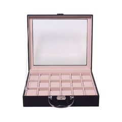 WATCH BOX CROCOLEATHER DISPLAY FOR 18PC 109112 Default Title - MamasJan Luggage