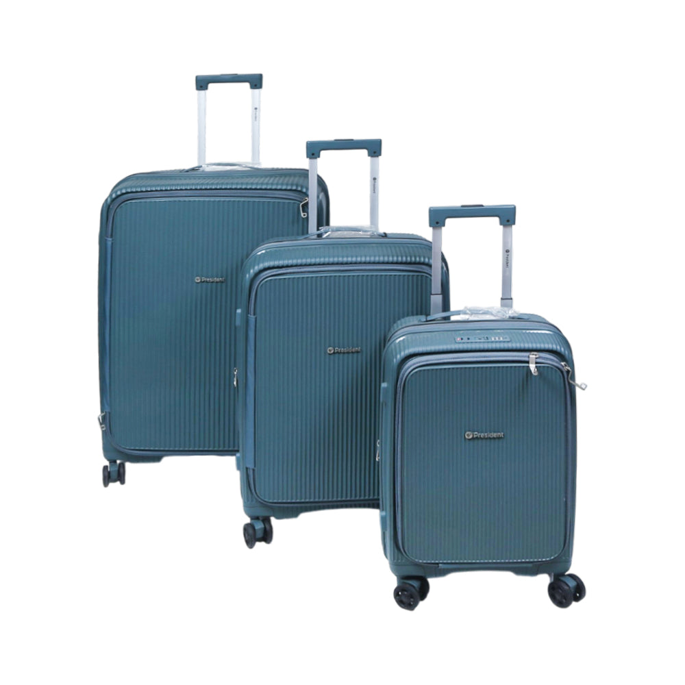 PRESIDENT TROLLEY CASE 3PC SET TP9890-3 Default Title - MamasJan Luggage