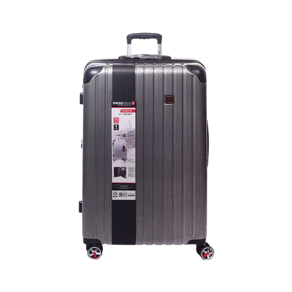 SWISS TECH TROLLEY CASE EXHIBITION SILVER 24 INCH Default Title - MamasJan Luggage