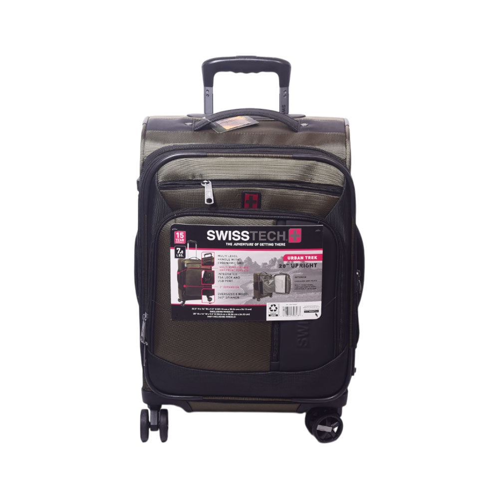 SWISS TECH TROLLEY CASE EXECUTIVE GREEN 20 INCH Default Title - MamasJan Luggage