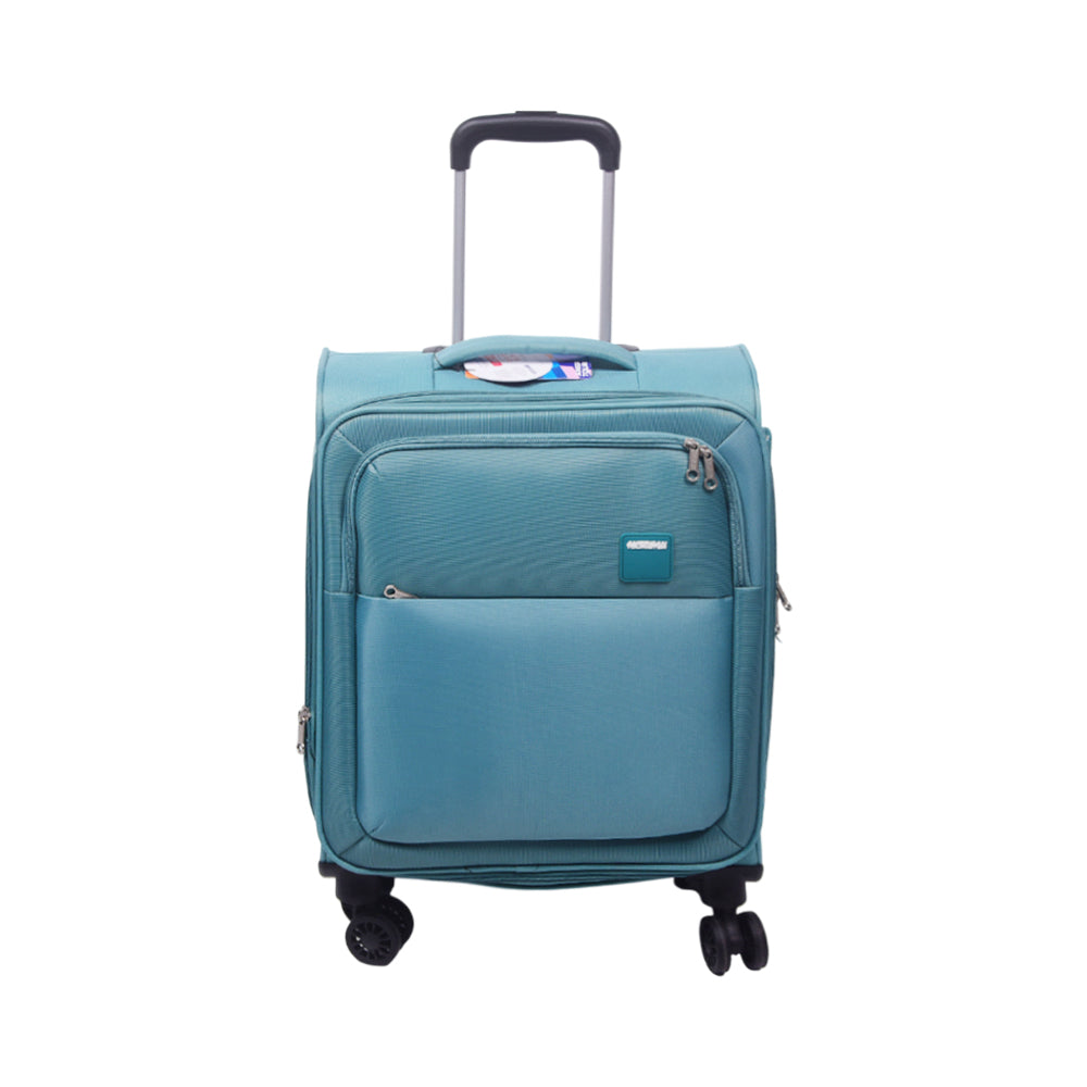 AMERICAN TOURISTER TROLLEY CASE SEVILLE GREEN 20 INCH Default Title - MamasJan Luggage