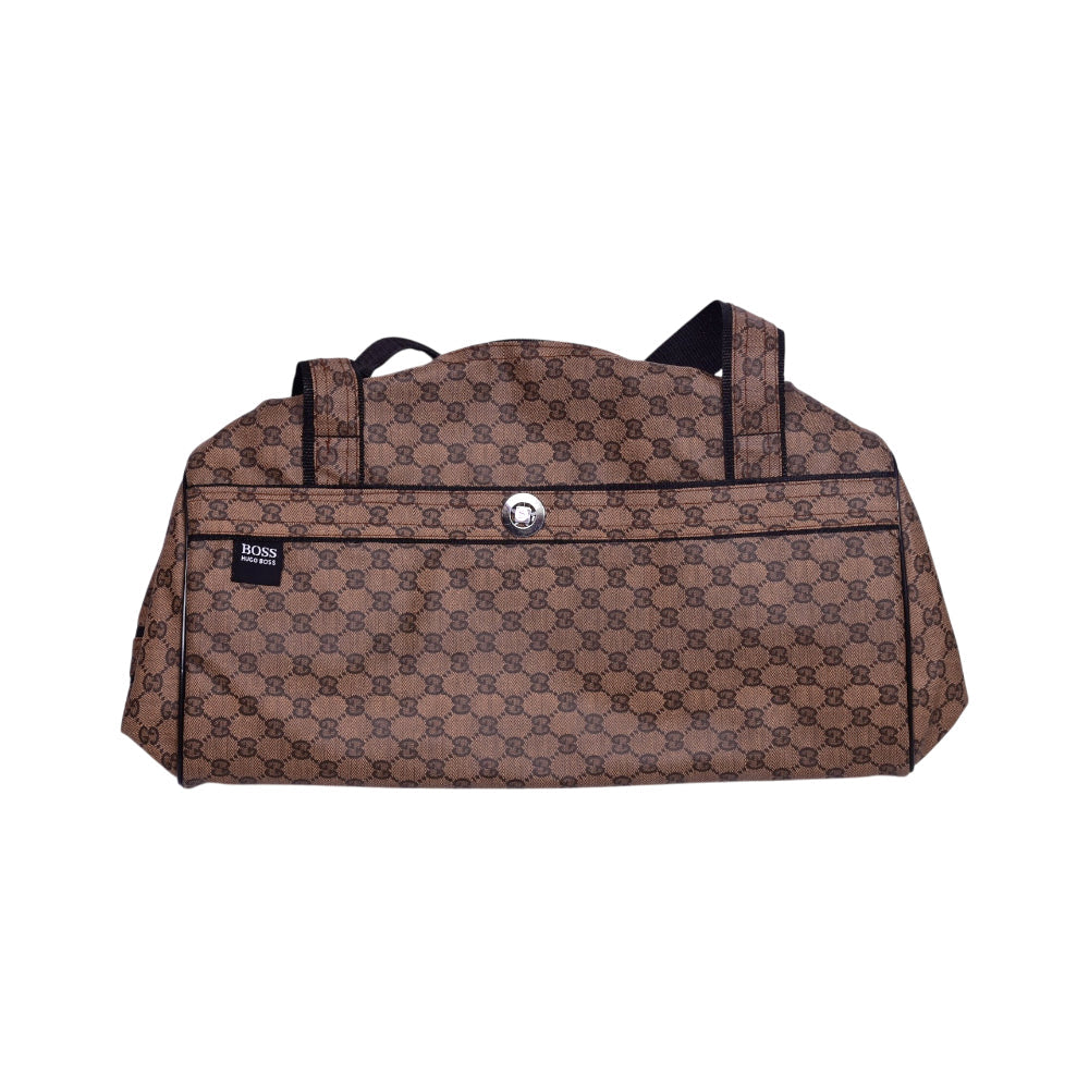 DUFFLE LEATHER SOFT BAG SMALL BROWN 6646 Default Title - MamasJan Luggage