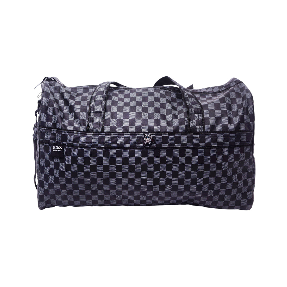 DUFFLE LEATHER SOFT BAG LARGE GRAY 6647 Default Title - MamasJan Luggage