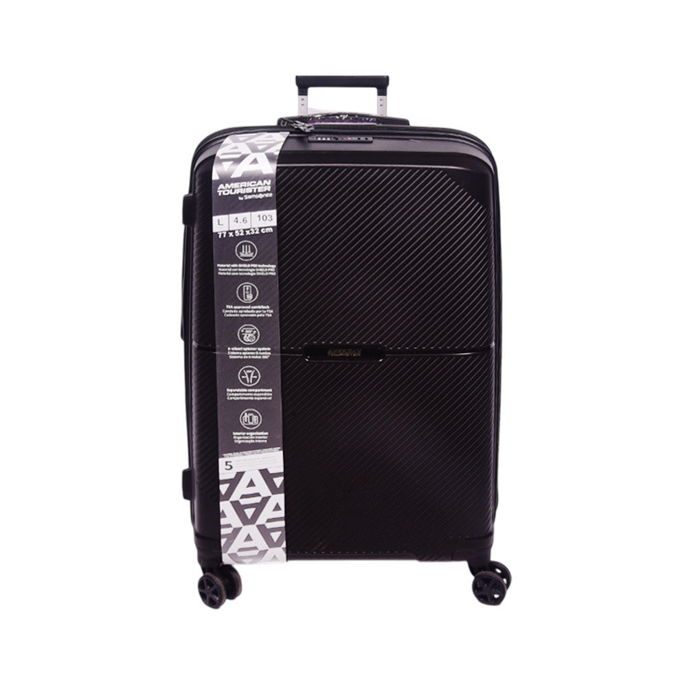 AMERICAN TOURISTER TROLLEY CASE KYOTO BLACK 28INCH Default Title - MamasJan Luggage