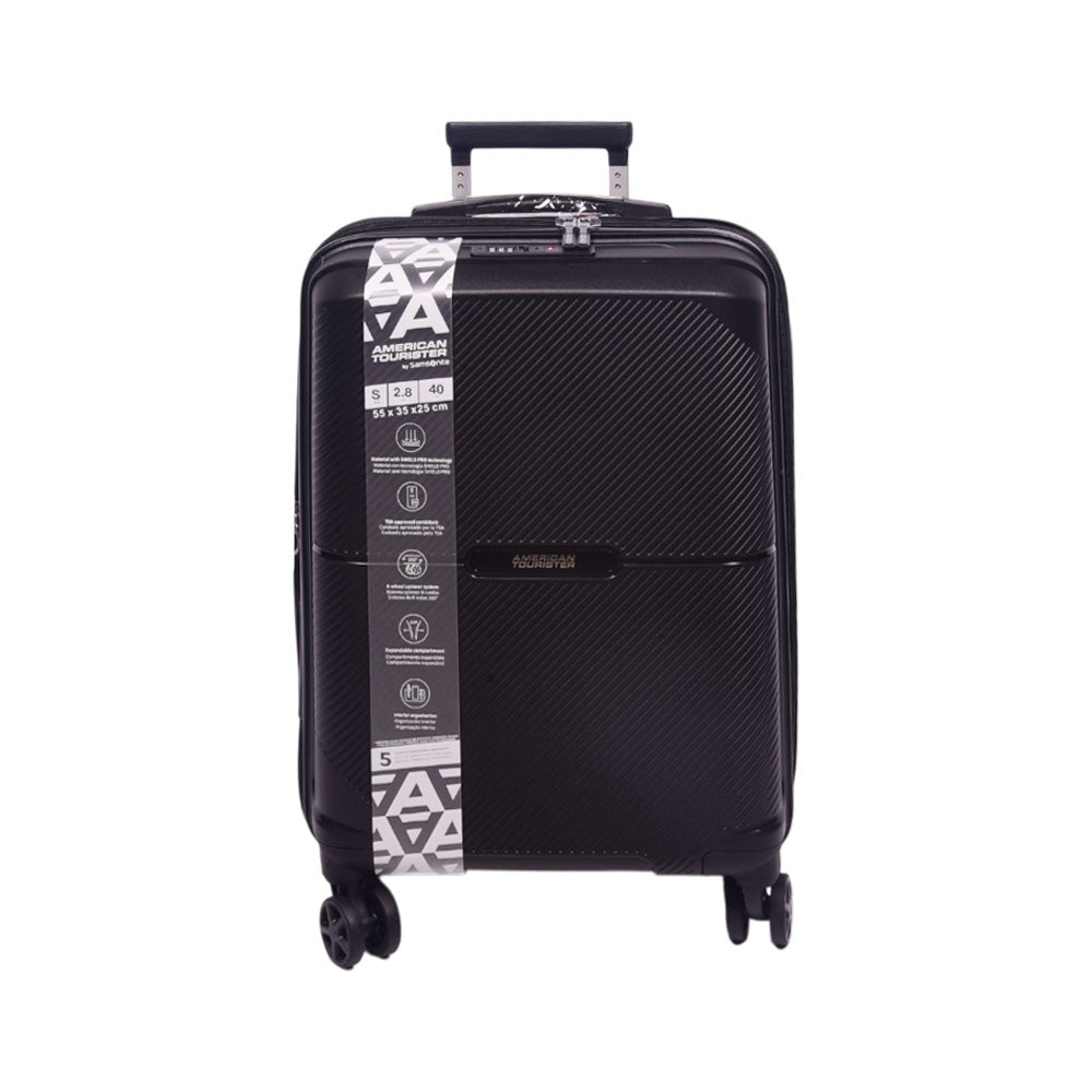 AMERICAN TOURISTER TROLLEY CASE KYOTO BLACK 20INCH Default Title - MamasJan Luggage