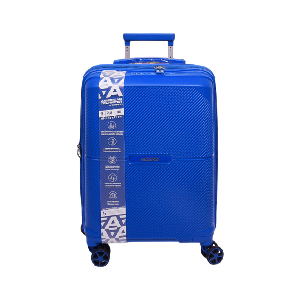 AMERICAN TOURISTER TROLLEY CASE KYOTO BLUE 20INCH Default Title - MamasJan Luggage