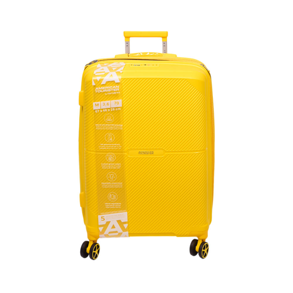 AMERICAN TOURISTER TROLLEY CASE KYOTO YELLOW 24INCH Default Title - MamasJan Luggage