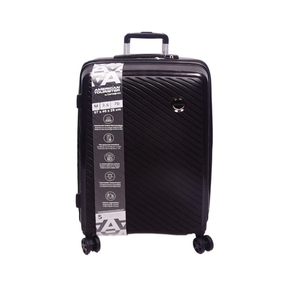AMERICAN TOURISTER TROLLEY CASE ZANZIBAR BLACK 24INCH Default Title - MamasJan Luggage