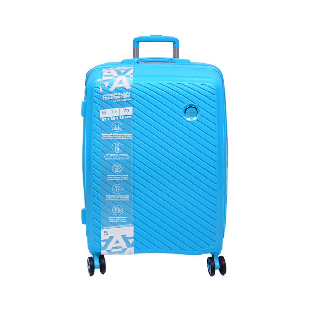 AMERICAN TOURISTER TROLLEY CASE ZANZIBAR BLUE 24INCH Default Title - MamasJan Luggage