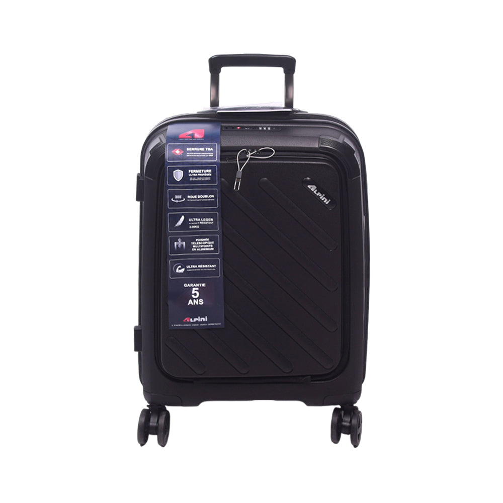 ALPINE TROLLEY CASE BLACK 20INCH Default Title - MamasJan Luggage