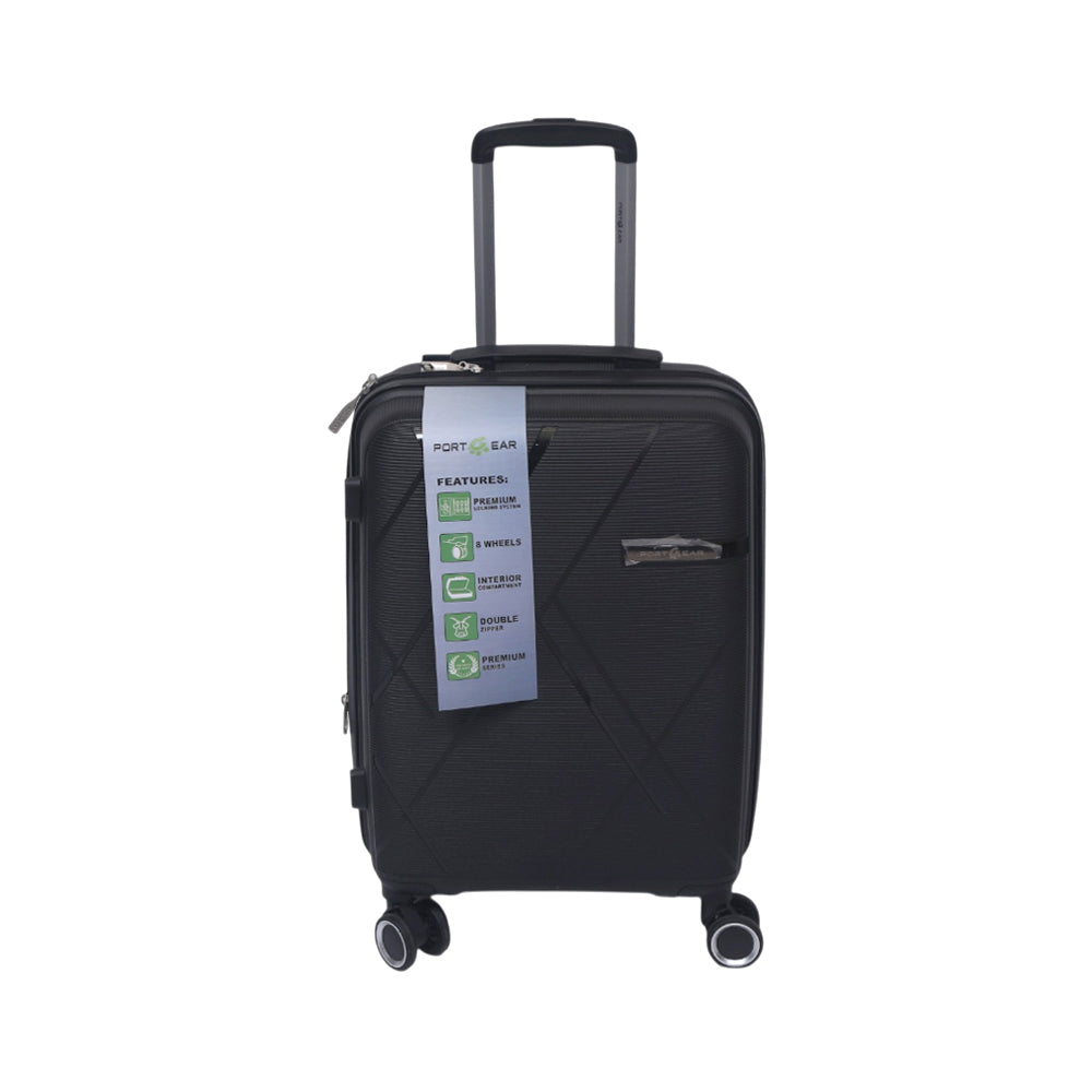 PORT GEAR TROLLEY CASE X LITE 20INCH BLACK Default Title - MamasJan Luggage